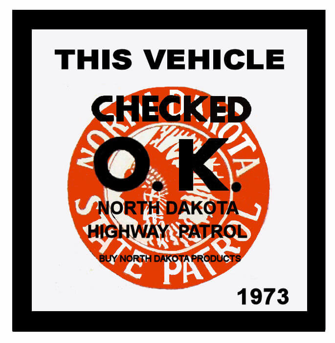 (image for) 1973 North Dakota Inspection Sticker